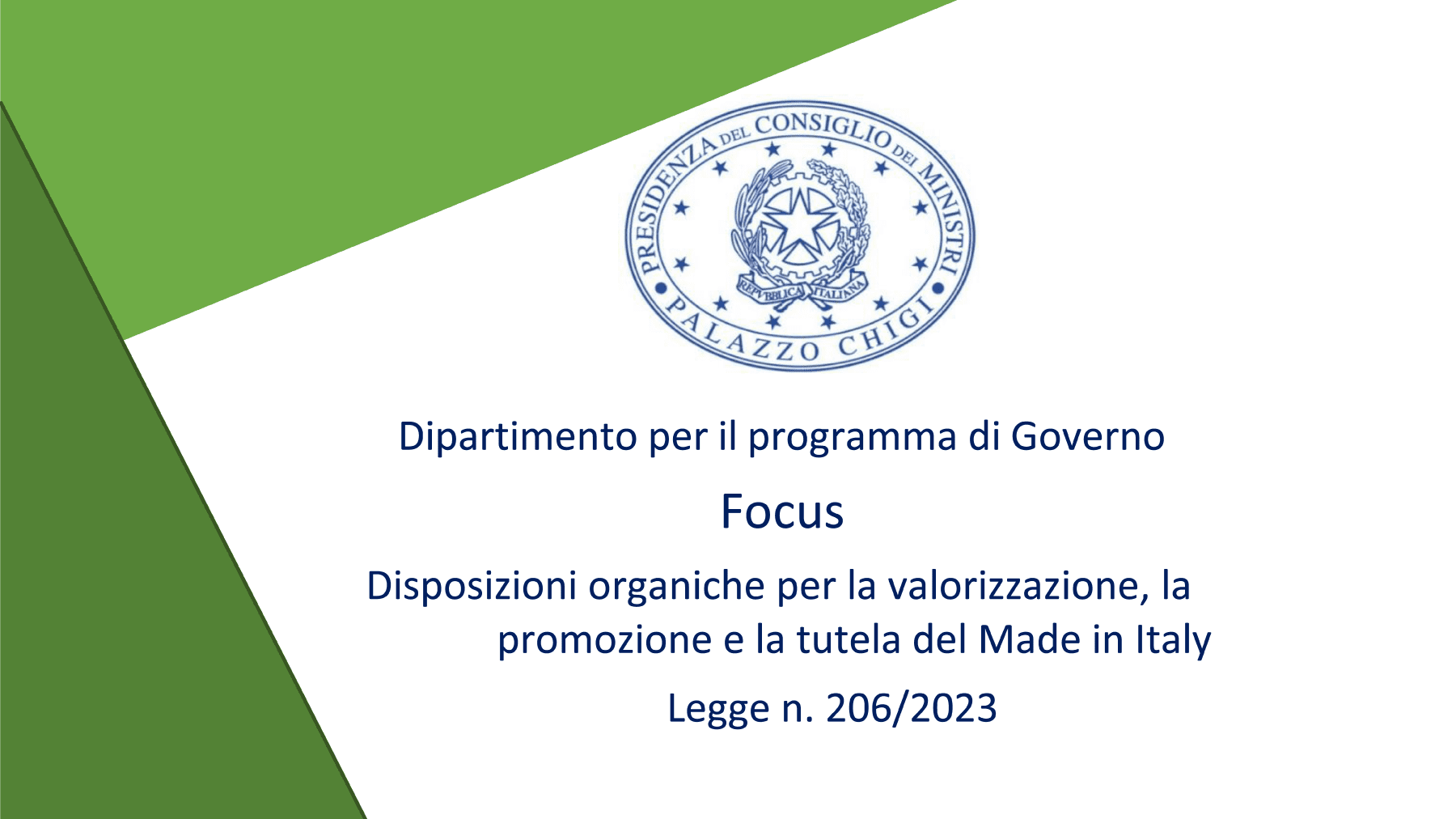 Focus legge Made-in-Italy 01/24